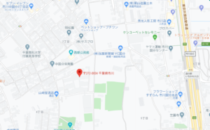 和洋国府台女子中学校 旧校舎の地図です