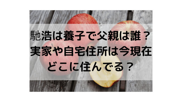 馳浩は養子で父親は誰？実家や自宅住所は今現在どこに住んでる？